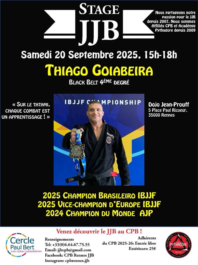 Image de l'actu 'STAGE JJB avec Thiago GOIABEIRA'