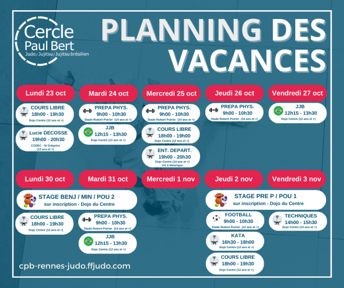 Image de l'actu 'Planning des vacances'