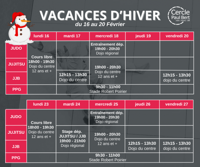 Image de l'actu 'Planning des vacances d'Hiver'