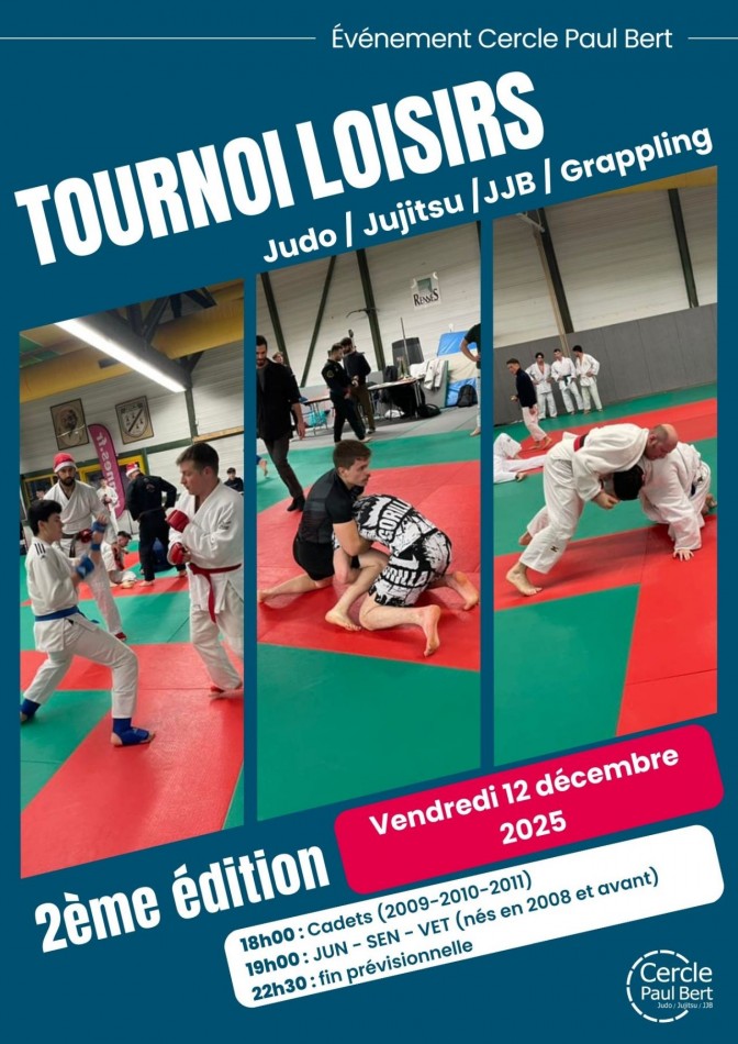 Image de l'actu 'TOURNOI LOISIRS - 12 Déc 2025 - JUDO/JUJITSU/JJB/GRAPPLING'