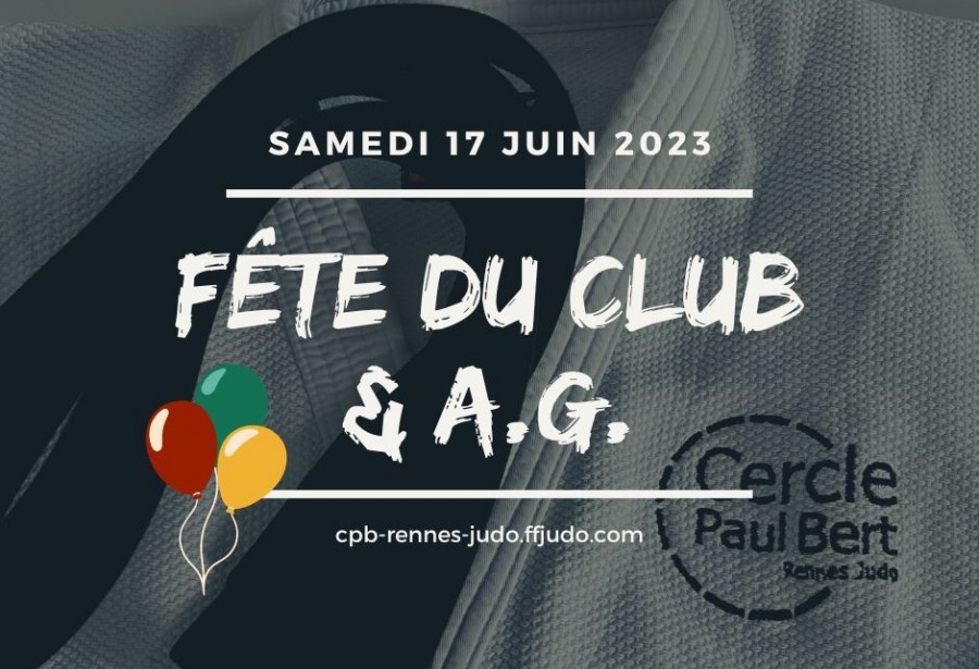 Fête du club + A.G. le 17 juin 2023