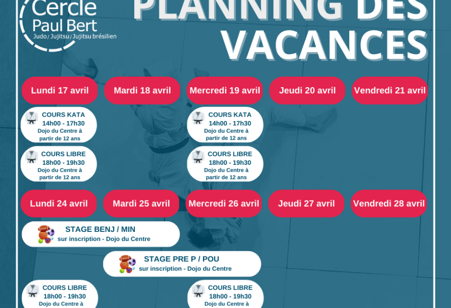 Planning des vacances scolaires