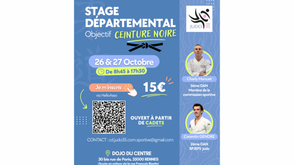 STAGE DÉPARTEMENTAL – OBJECTIF CEINTURE NOIRE